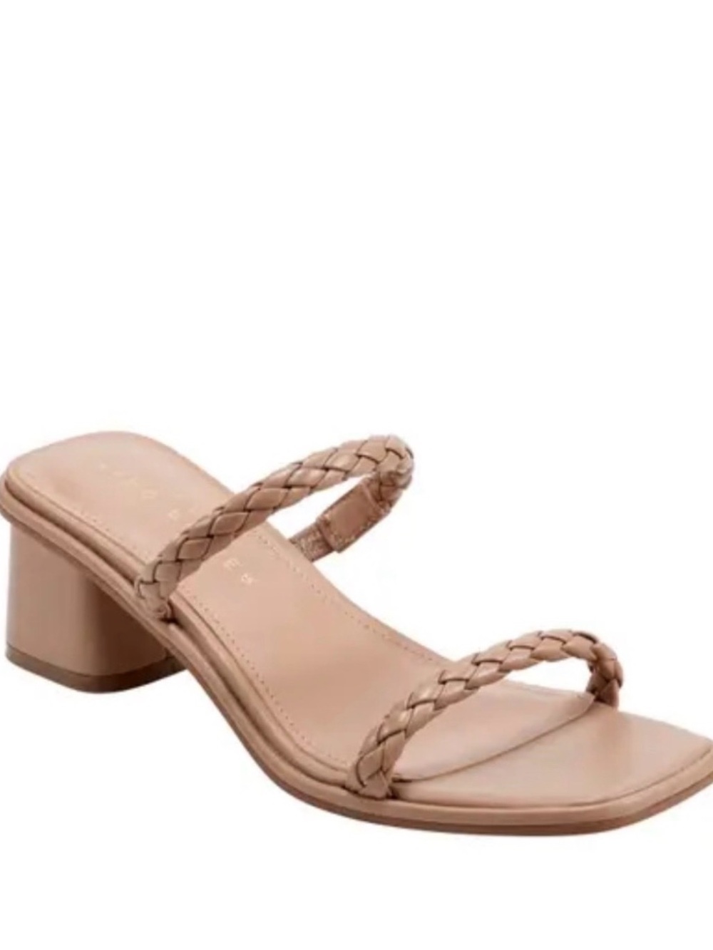 Marc Fisher Thoral Braided Leather Sandals in light neutral, NWT sizes 5.5 and 6